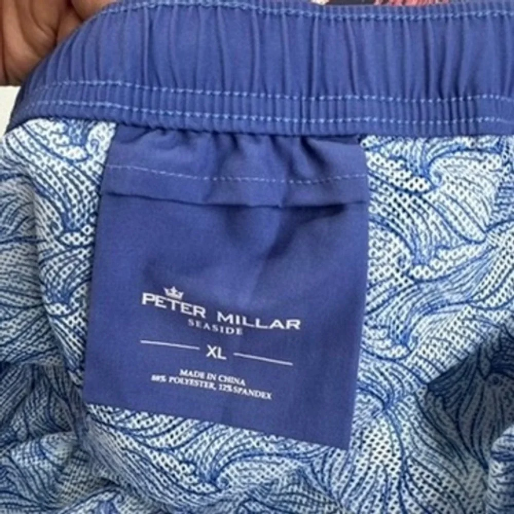 Peter Millar Seaside‎ Swim Suit Trunks Mens XL Blue Marine Life Ocean Traffic